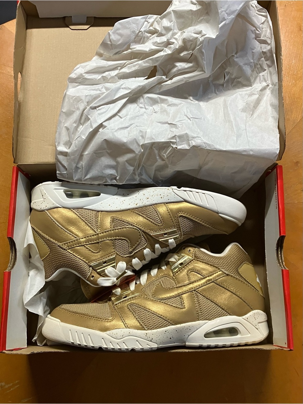 Nike Air Tech Challenge III 3 Wimbledon Gold Agassi Size 9 NIB